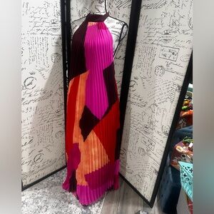 Vici Elegant Multicolor Halter Maxi Dress